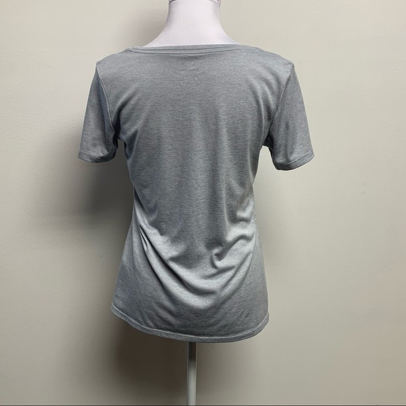 Nike |Women's Size Small| Gray Short Sleeve Logo Activewear Dri Fit T-Shirt Top - Picture 2 of 10